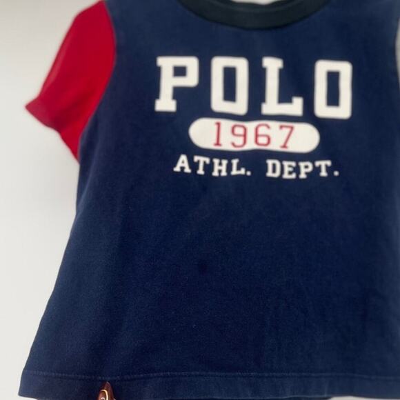 Ralph Lauren Polo 1967 Colorblock Tee (18M) + Converse All Star Red (5C) - Picture 4 of 11
